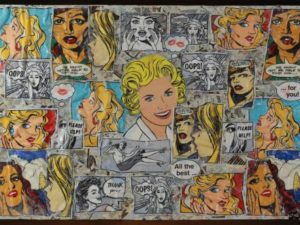 Blond Womans Conversation Kunstdruck