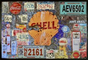 Shell Gasoline Station - Kunstdruck
