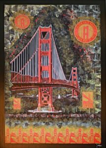 Golden Gate Bridge Black Kunstdruck