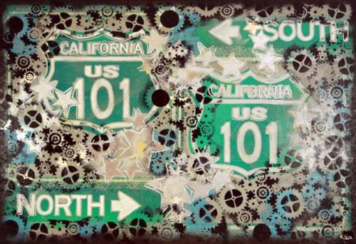 From North to South on the California Highway 101 - Kunstdruck