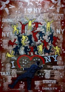 I Love New York and People Dancing in the Street (Homage to Keith Haring)