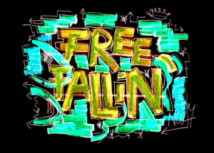 FREE FALLIN BLACK NEON-HERO